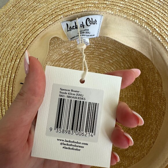 NWT Lack Of Color Spencer Boater Straw Hat w/ Suede Band - Picture 4 of 11